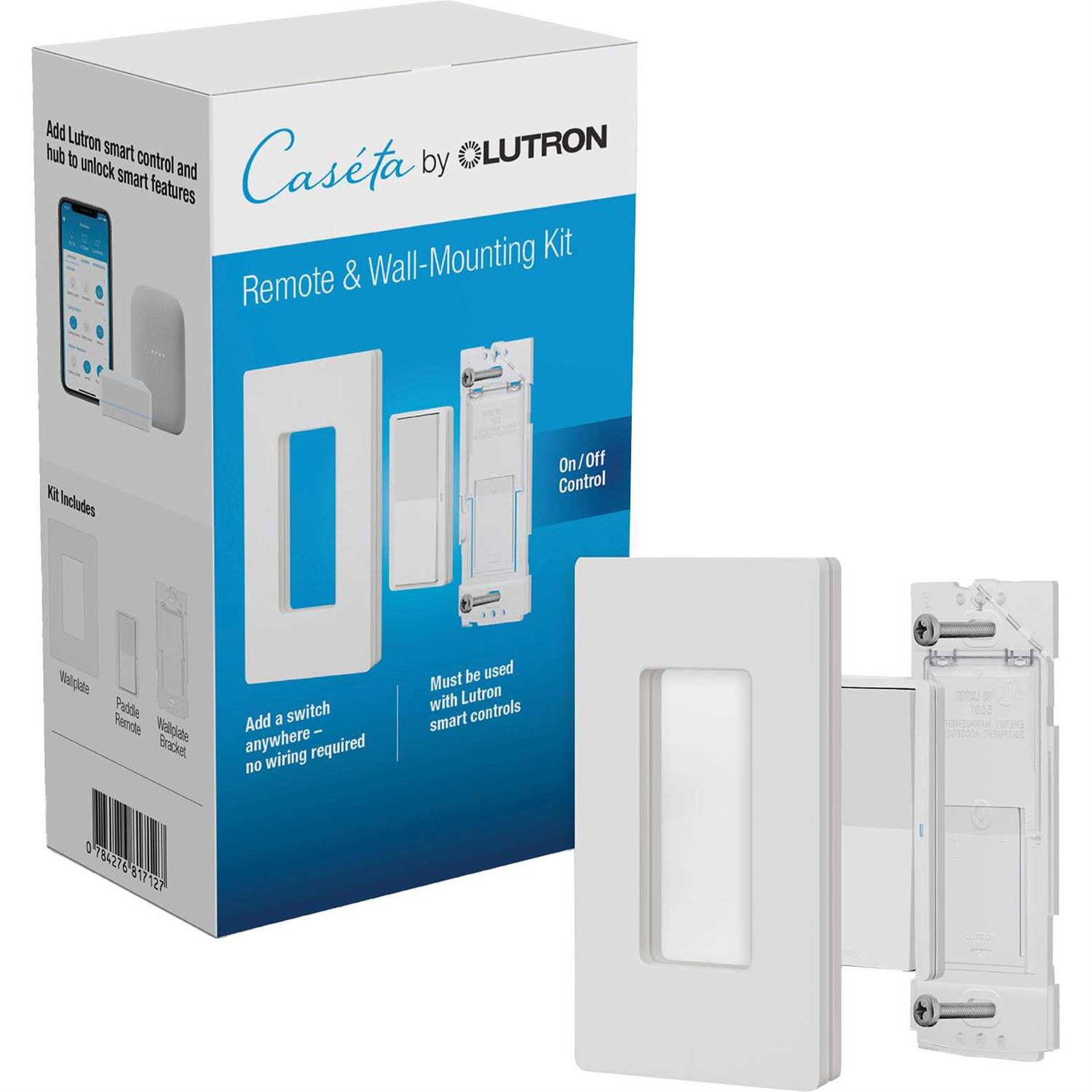 Lutron Pico Paddle Remote for On/Off Control of Caseta Smart Switches/Dimmers PJ2-P2B-GWH - Zenithce
