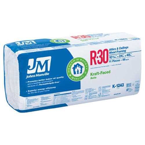 Johns Manville R19 Kraft-Faced Fiberglass Insulation - Zenithce