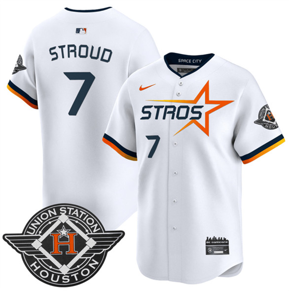 Houston Astros #7 C.J. Stroud White 2025 City Connect Limited Stitched Jersey - Zenithce