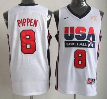 1992 Olympics Team USA #8 Scottie Pippen White Swingman Jersey - Zenithce