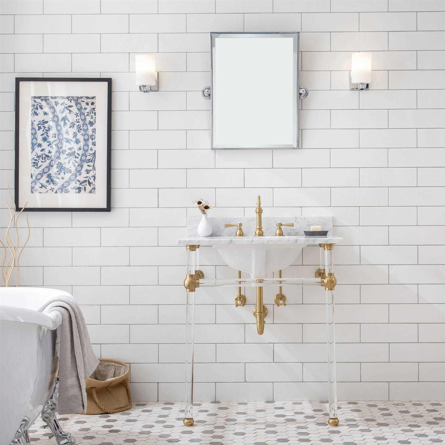 Water Creation F1-0003 Vintage Classic Basin Cocks Lavatory Faucets - Zenithce