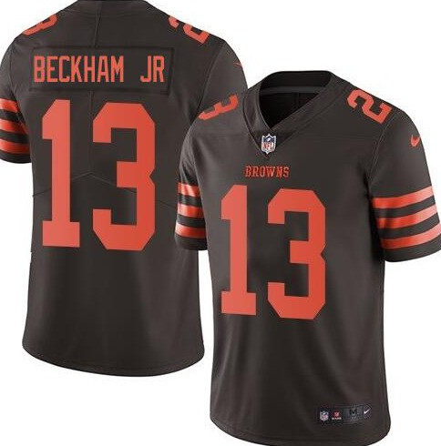 Cleveland Browns #13 Odell Beckham Jr. Brown Color Rush Limited Stitched Jersey - Zenithce