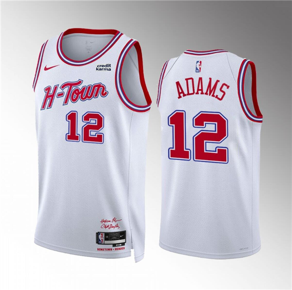 Houston Rockets #12 Steven Adams White 2023-24 City Edition Stitched Jersey - Zenithce