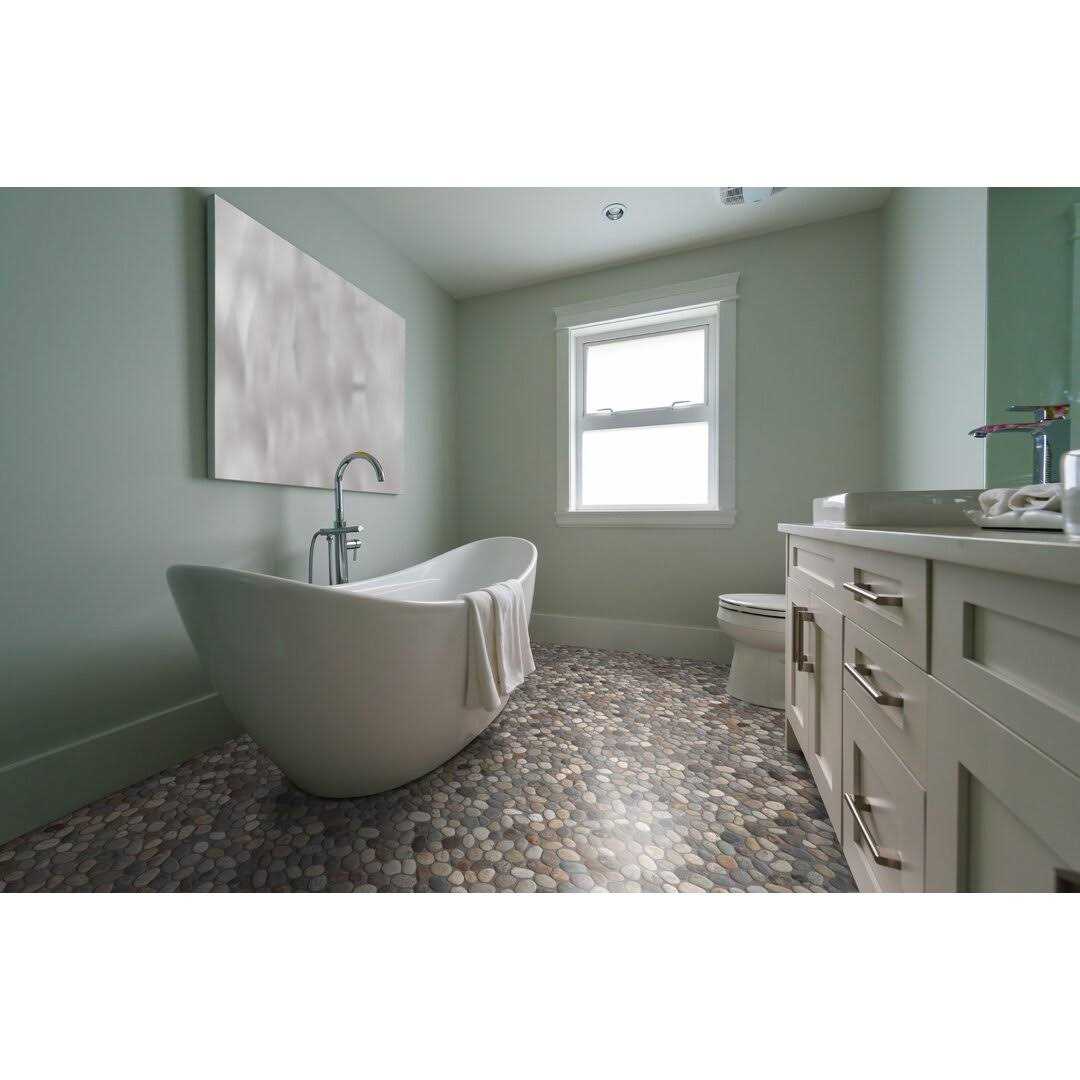 Tile Connection Classic Pebble Tile 11-1/4 in. x 11-1/4 in. x Mesh-Mounted Mosaic Tile - Zenithce