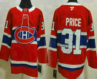 Montreal Canadiens #31 Carey Price Red Authentic Jersey - Zenithce