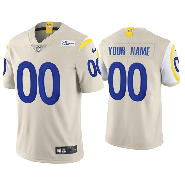 Rams Customized Bone Vapor Untouchable Limited Stitched Jersey - Zenithce