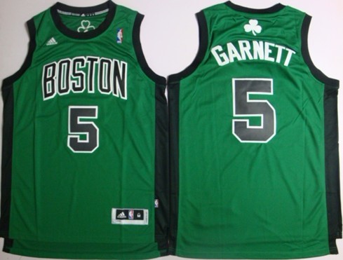 Boston Celtics #5 Kevin Garnett Revolution 30 Swingman Green With Black Jersey - Zenithce