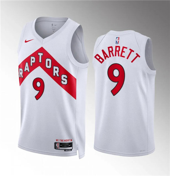 Toronto Raptors #9 RJ Barrett White Association Edition Stitched Jersey - Zenithce
