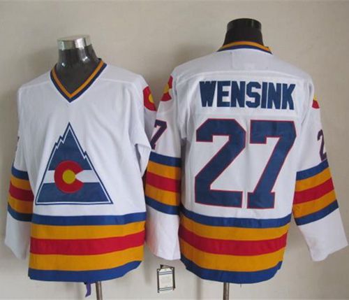 Avalanche #27 John Wensink White CCM Throwback Stitched Jersey - Zenithce
