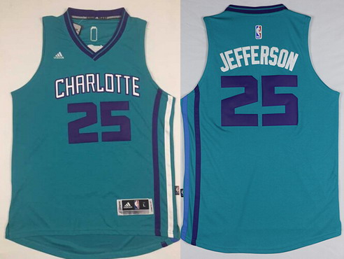 Charlotte Hornets #25 Al Jefferson Revolution 30 Swingman 2015 New Teal Green Jersey - Zenithce