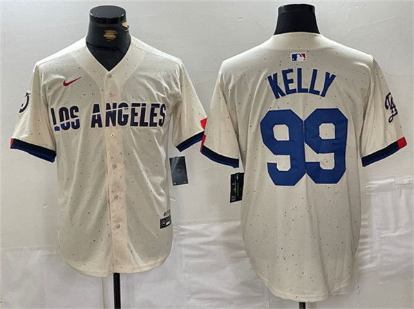 Los Angeles Dodgers #99 Joe Kelly Cream Stitched Jersey - Zenithce