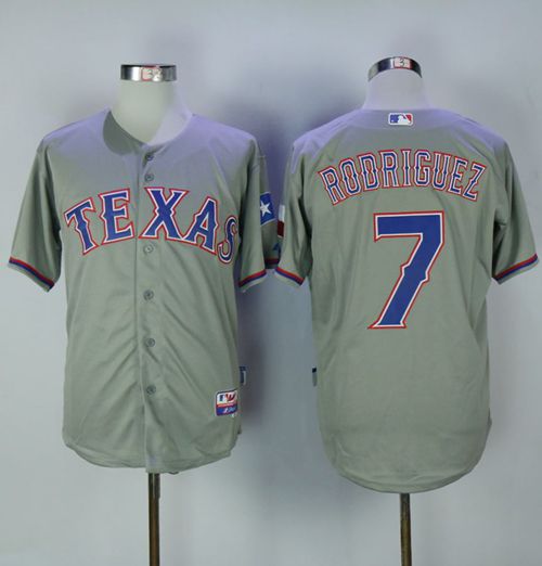 Rangers #7 Ivan Rodriguez Grey Cool Base Stitched Jersey - Zenithce