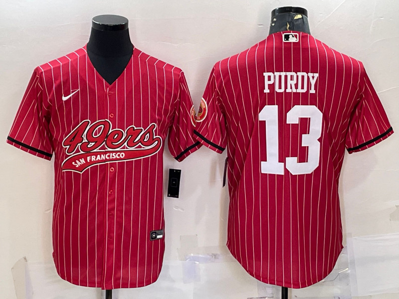 San Francisco 49ers #13 Brock Purdy Red With Patch Cool Base Stitched Jersey - Zenithce