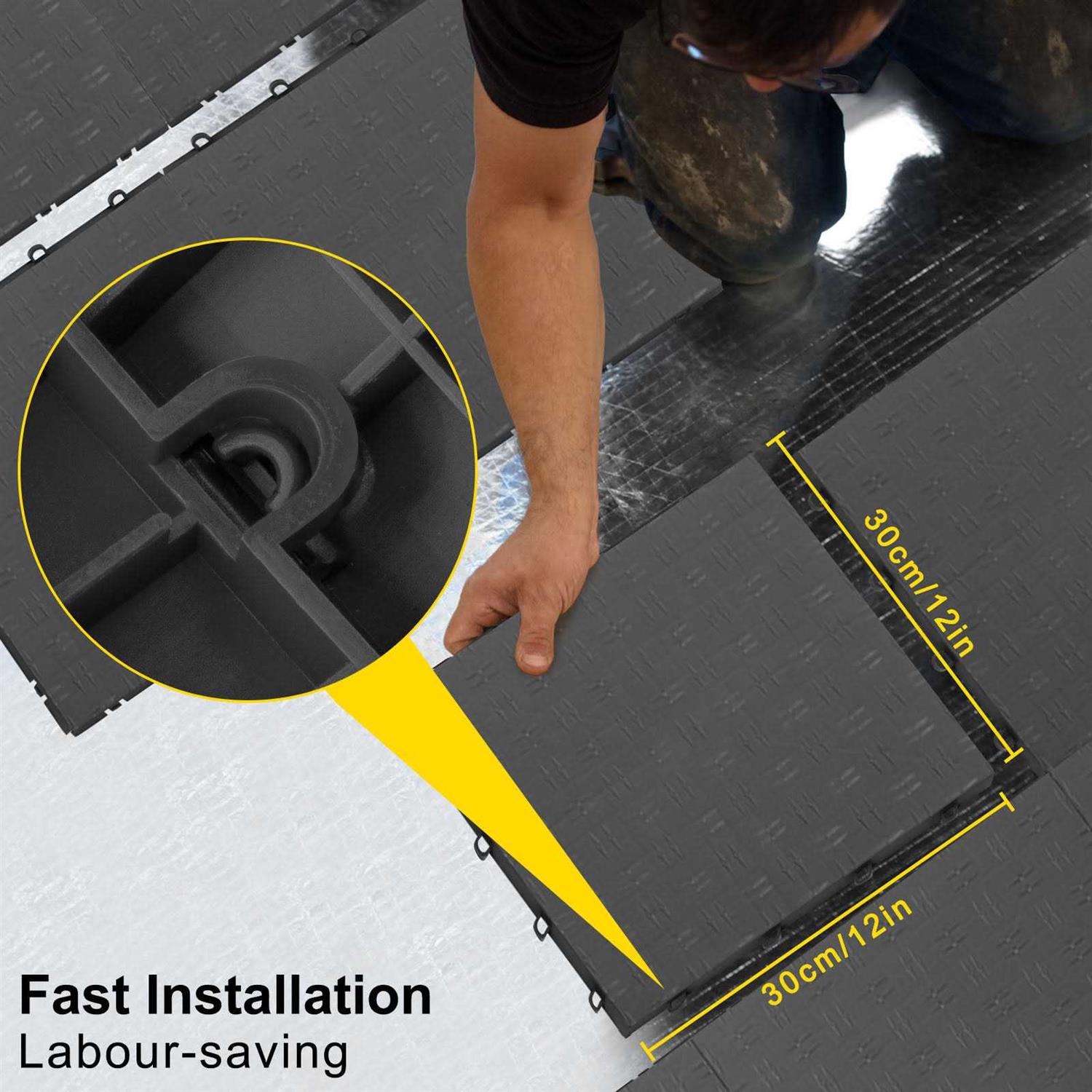 VEVOR Garage Tiles Interlocking 50 Garage Floor Covering Tiles - Zenithce