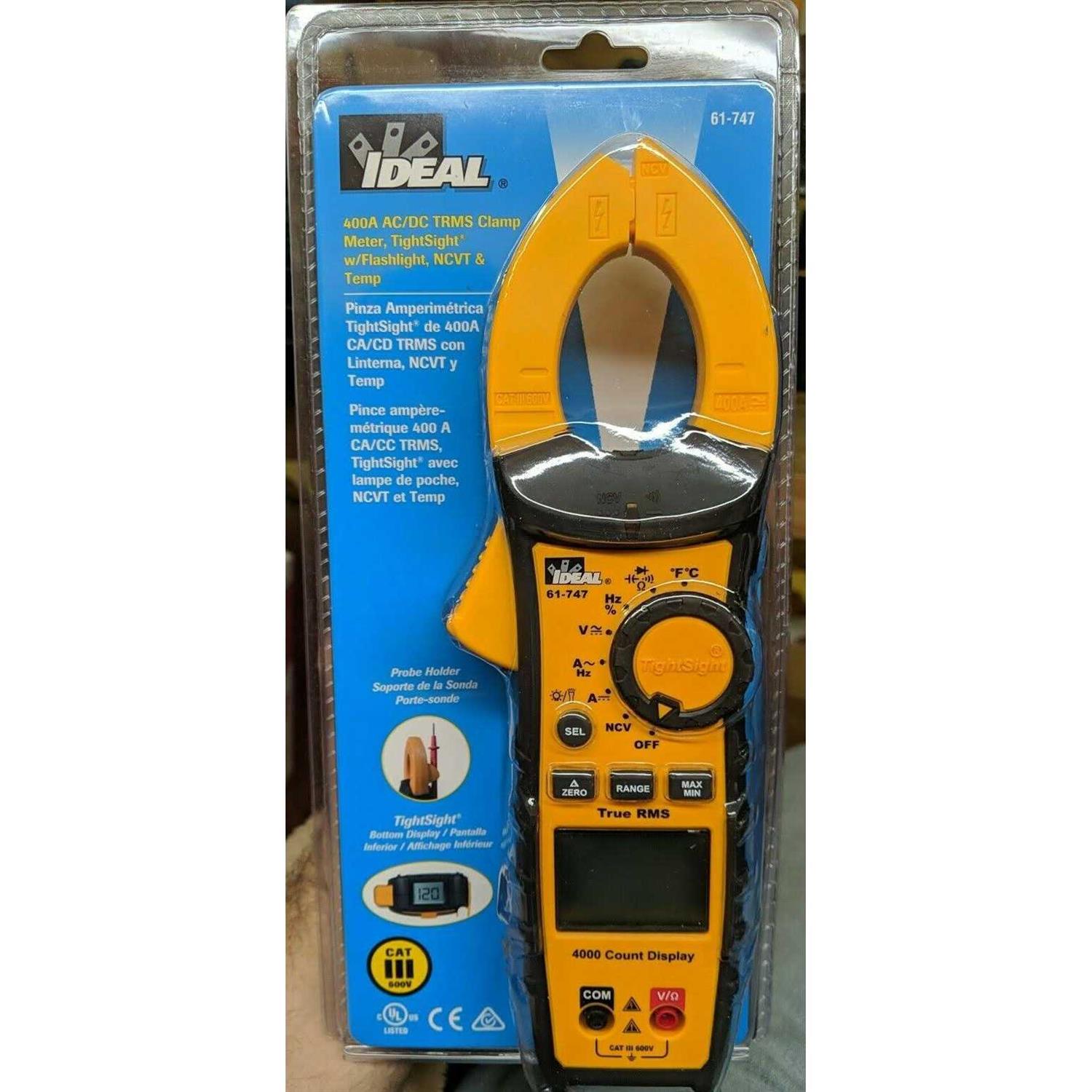 Ideal 61-744 600-Amp Clamp-Pro Clamp Meter - Zenithce