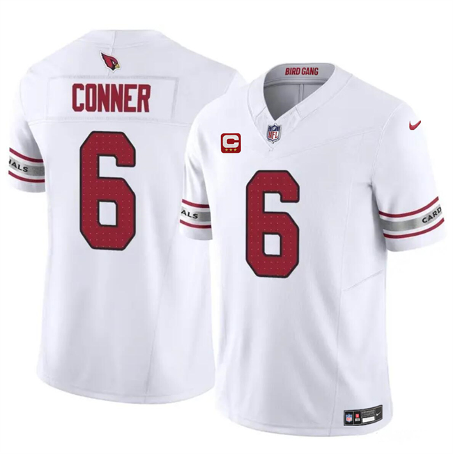 Arizona Cardinals #6 James Conner White 2024 F.U.S.E. With 3-Star C Patch Vapor Untouchable Limited Stitched Jersey - Zenithce