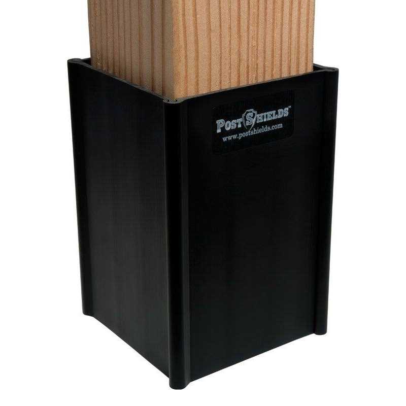 Post Shields 6 in. H x 4 in. W x 4 in. L Plastic Fence Post Protection - Zenithce