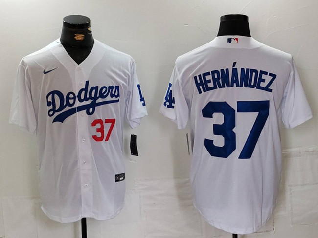 Los Angeles Dodgers #37 Teoscar Hernández White Stitched Jersey - Zenithce