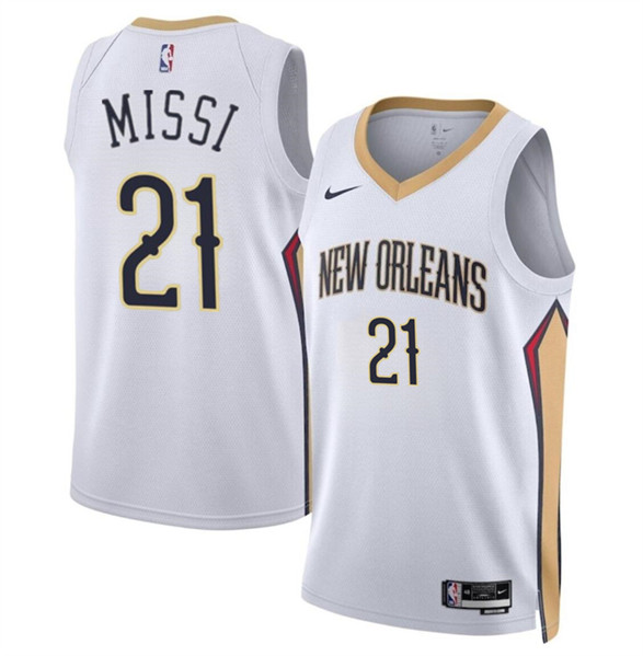 New Orleans Pelicans #21 Yves Missi White 2024 Draft Association Edition Stitched Jersey - Zenithce
