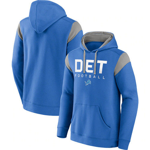 Detroit Lions Blue Call The Shot Pullover Hoodie - Zenithce