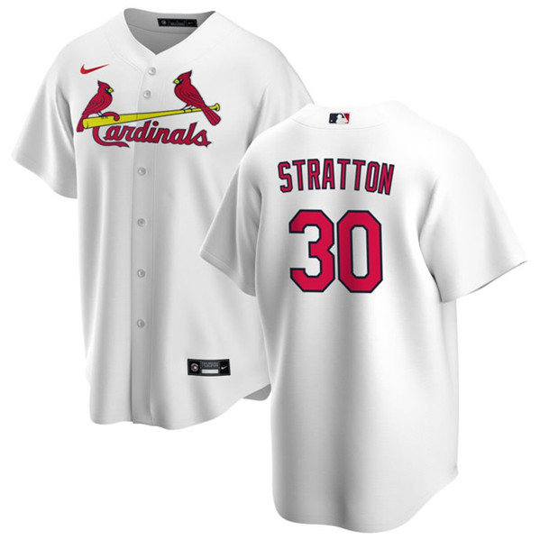 St. Louis Cardinals #30 Chris Stratton White Cool Base Stitched Jersey - Zenithce