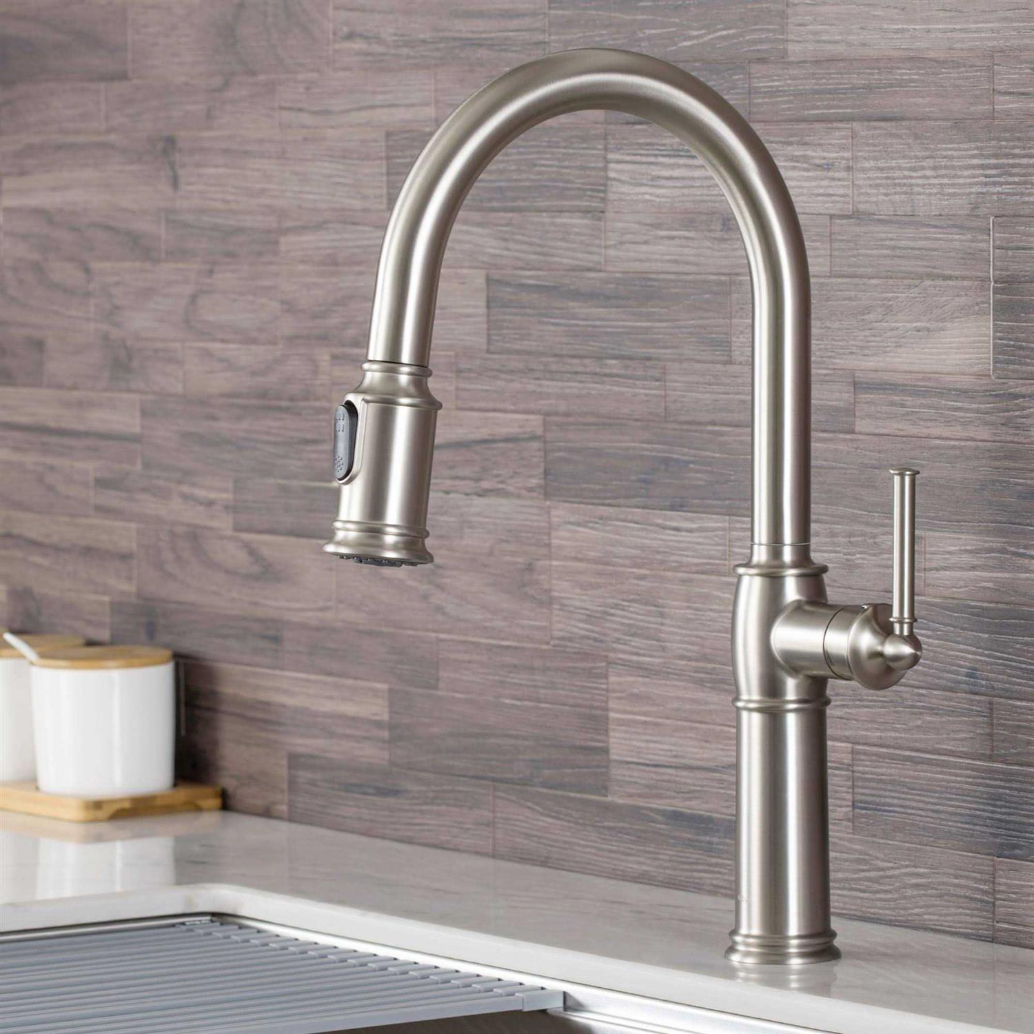 Kraus Sellette Traditional Single Handle Pull-Down Kitchen Faucet KPF-1682 - Zenithce