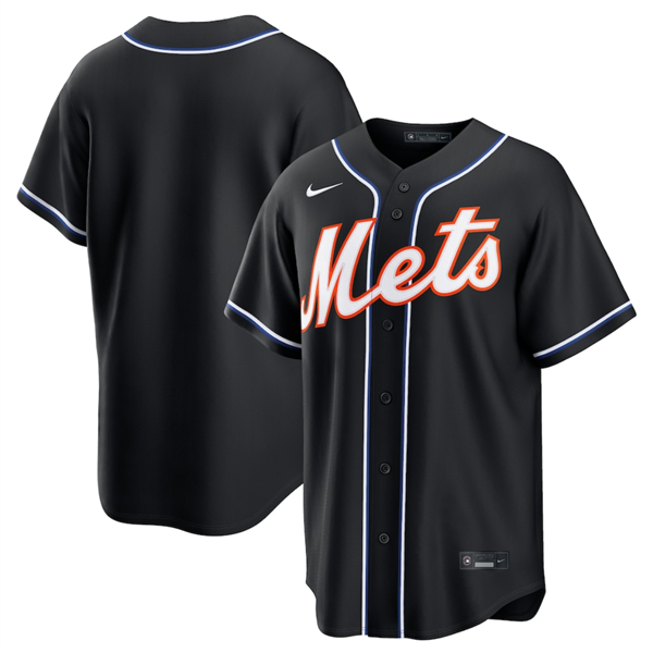 New York Mets Blank 2026 Black Out Stitched Jersey - Zenithce