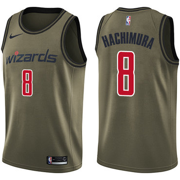 Wizards #8 Rui Hachimura Green Salute to Service Swingman Jersey - Zenithce