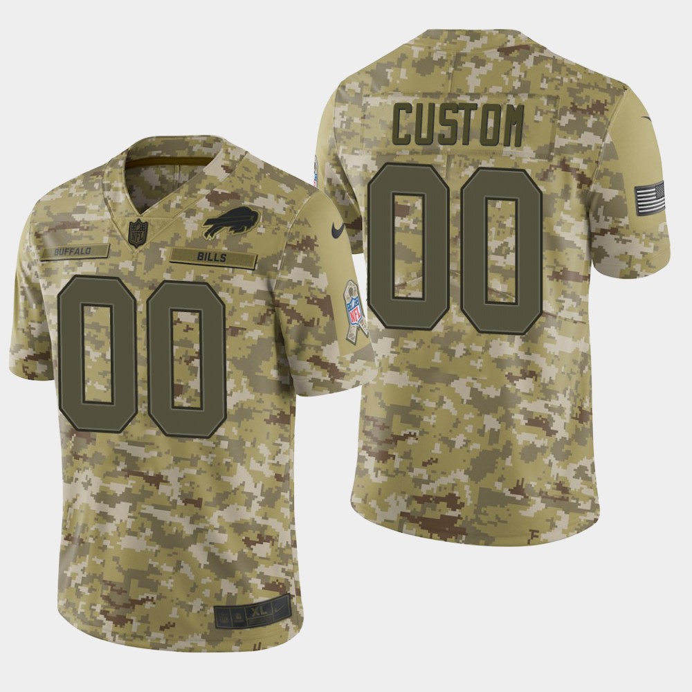 Buffalo Bills Customized Camo Salute To Service NFL Stitched Limited Jersey - Zenithce