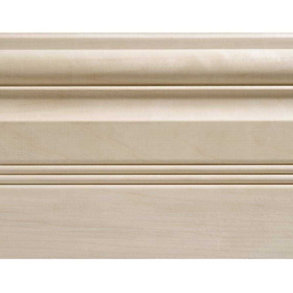 Ornamental Mouldings 1425-4WHW 0.375 in. D x 0.875 in W. x 48 in. L Unfinished White Hardwood Vine Embossed Trim Moulding - Zenithce
