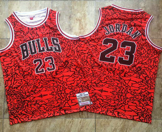 Chicago Bulls #23 Michael Jordan 1996-97 Red Split Hardwood Classics Soul AU Throwback Jersey - Zenithce