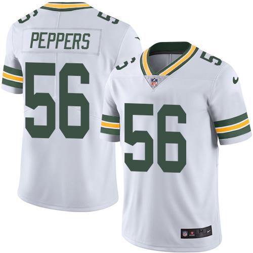 Packers #56 Julius Peppers White Stitched Limited Rush Nike Jersey - Zenithce