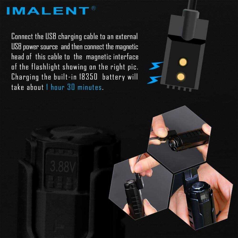 Imalent LD70 EDC Flashlight with CREE XHP70.2 LED 4000 Lumens - Zenithce