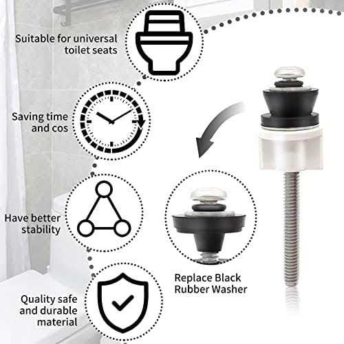 Universal Toilet Seat Hinge Bolts, Waterproof Stainless And Rubber - Zenithce