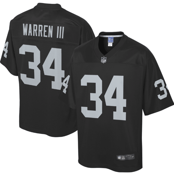 Raiders #34 Chris Warren III Black Vapor Untouchable Limited Stitched Jersey - Zenithce