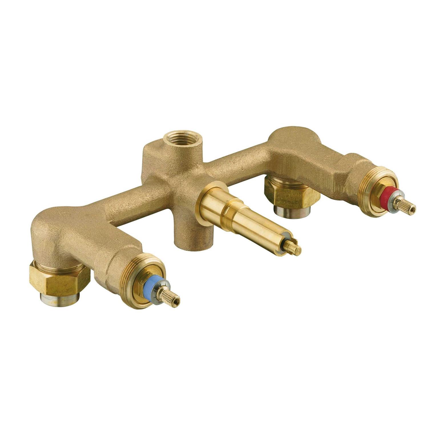 Kohler K-302-K-NA Widespread 1/2 Ceramic in-Wall Two-Handle Valve System - Zenithce