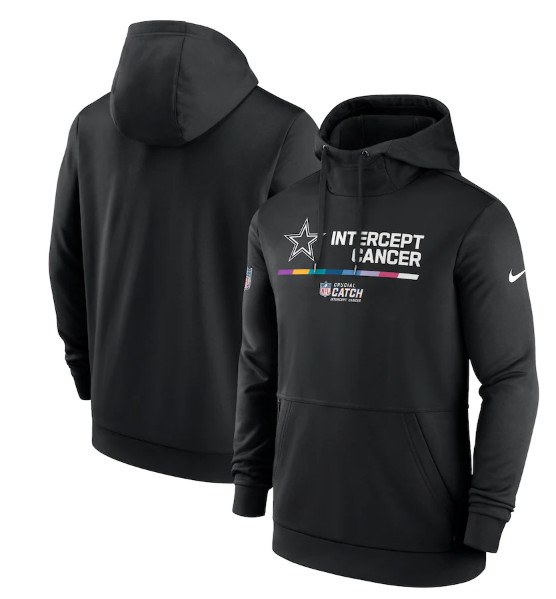 Dallas Cowboys 2022 Black Crucial Catch Therma Performance Pullover Hoodie - Zenithce