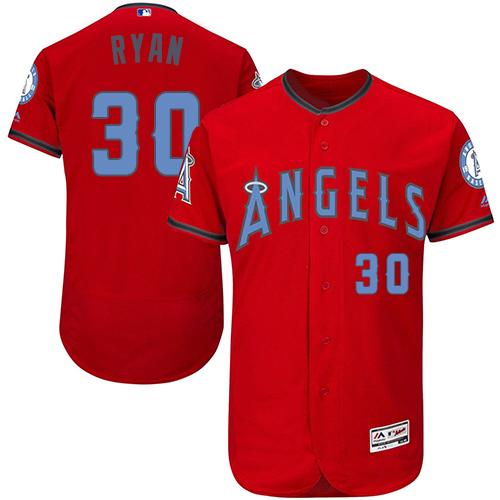 Angels Of Anaheim #30 Nolan Ryan Red Flexbase Authentic Collection 2016 Father's Day Stitched Jersey - Zenithce
