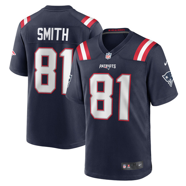 New England Patriots #81 Jonnu Smith Navy Stitched Game Jersey - Zenithce