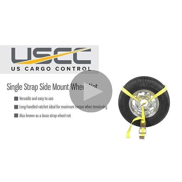 US Cargo Control Yellow Adjustable Tow Dolly Strap with 4 Top Strap and Twisted Snap - Zenithce