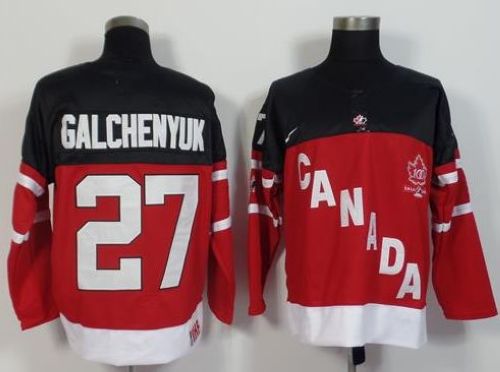 Olympic CA. #27 Alex Galchenyuk Red 100th Anniversary Stitched Jersey - Zenithce