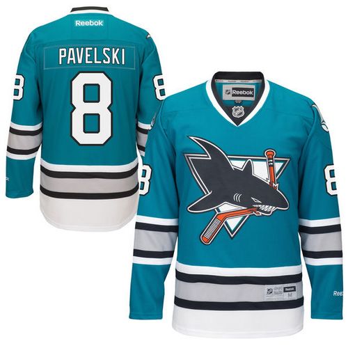 Sharks #8 Joe Pavelski Teal 25th Anniversary Stitched Jersey - Zenithce