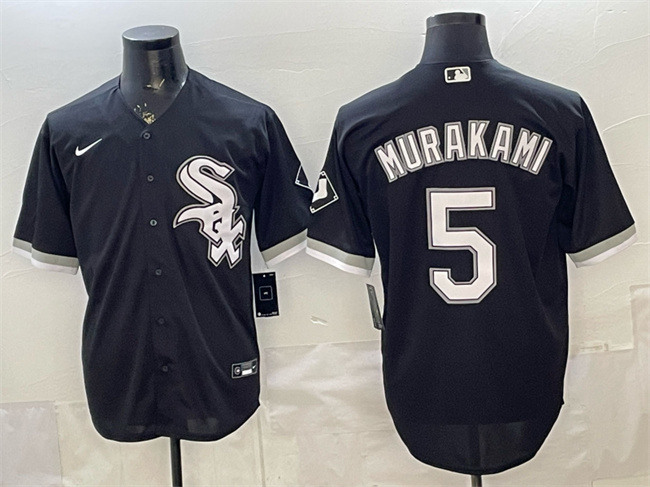 Chicago White Sox #5 Munetaka Murakami Black Alternate Stitched Jersey - Zenithce