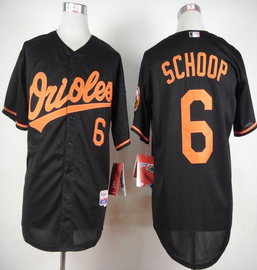 Orioles #6 Jonathan Schoop Black Cool Base Stitched Jersey - Zenithce