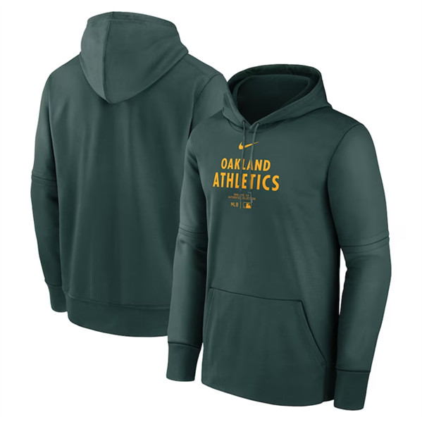 Oakland Athletics Green 2024 Collection Practice Performance Pullover Hoodie - Zenithce