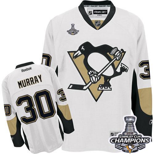 Penguins #30 Matt Murray White 2016 Stanley Cup Champions Stitched Jersey - Zenithce