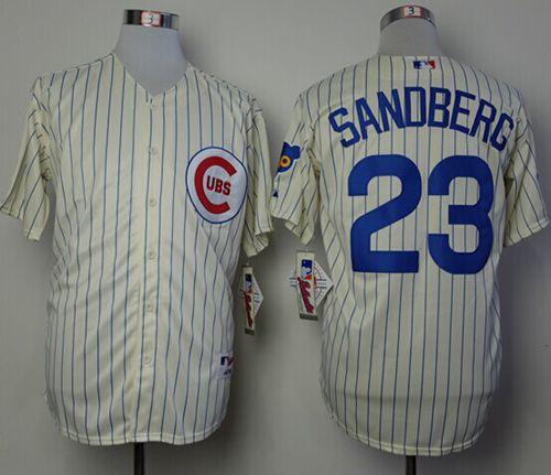 Cubs #23 Ryne Sandberg Cream 1969 Turn Back The Clock Stitched Jersey - Zenithce