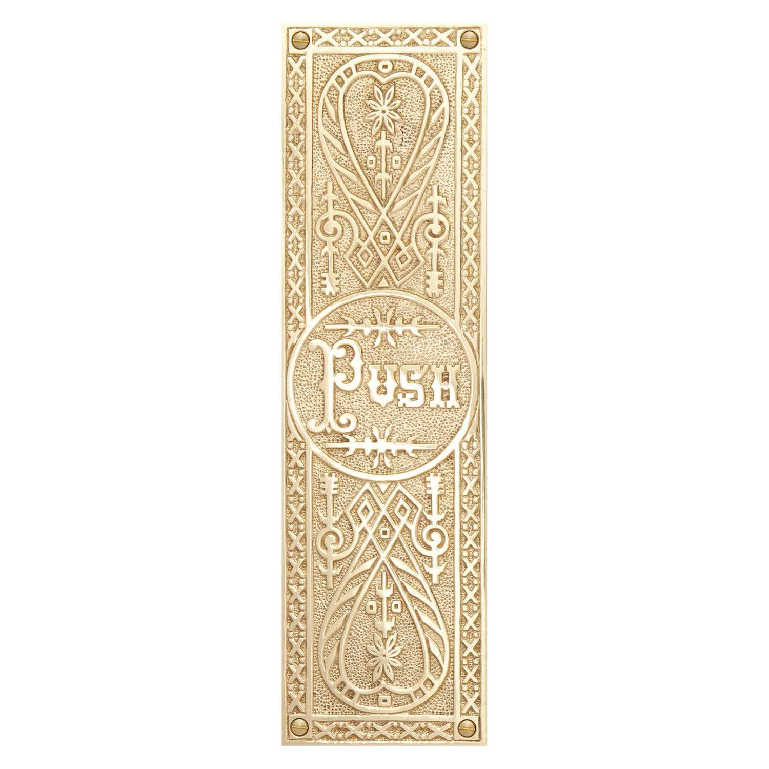 Signature Hardware 917337 10-1/4 H x 3 W Brass Push Plate - Zenithce