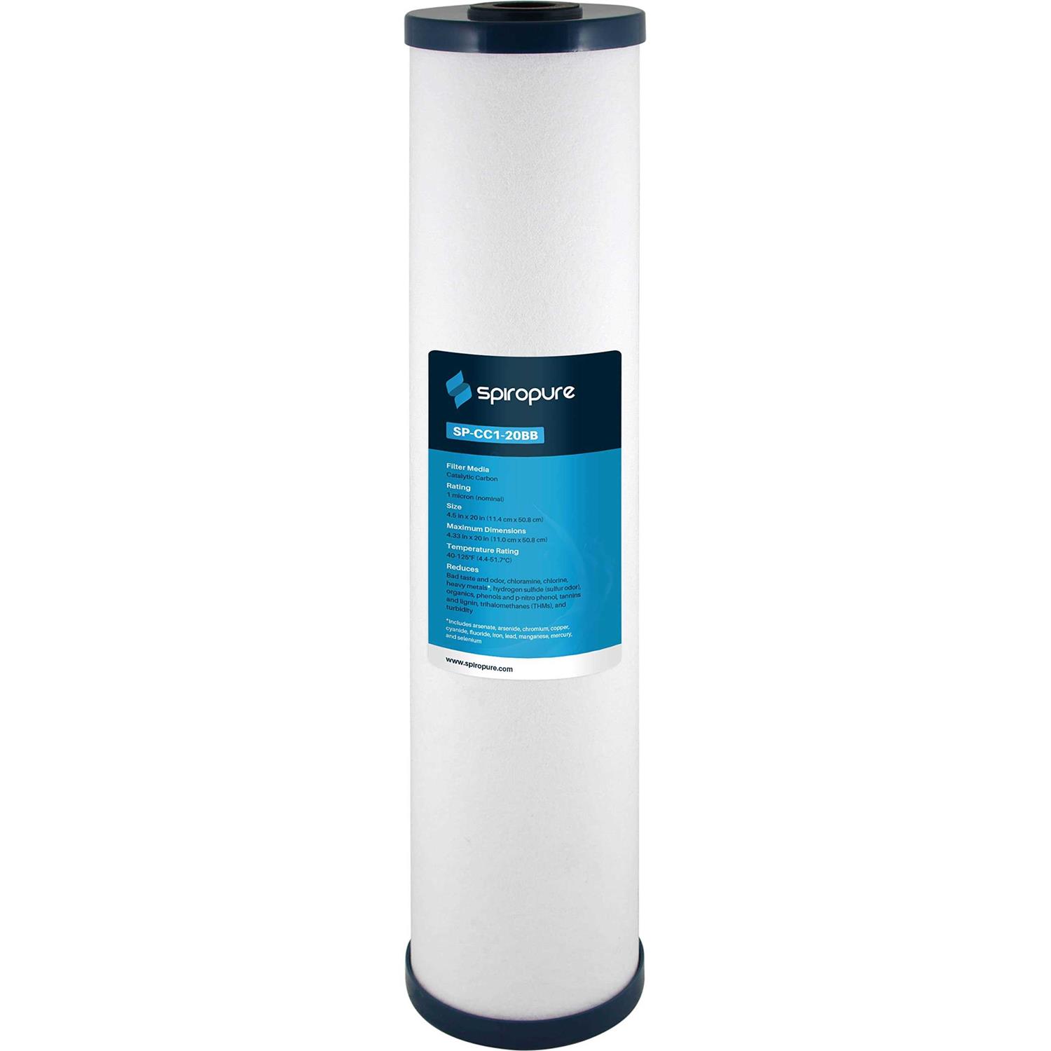 spiropure catalytic carbon water filter reduce fluoride PFOA - Zenithce