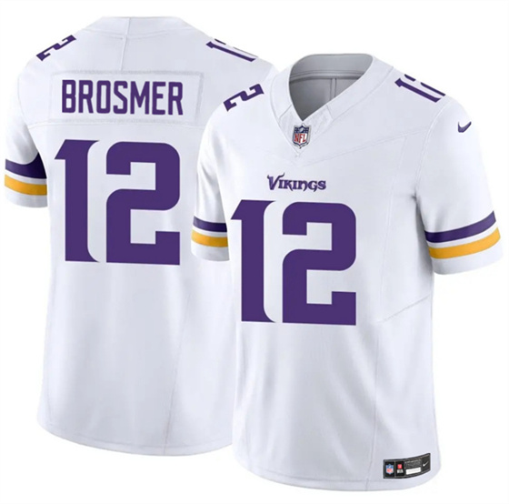 Minnesota Vikings #12 Max Brosmer White 2025 F.U.S.E. Vapor Untouchable Limited Football Stitched Jersey - Zenithce